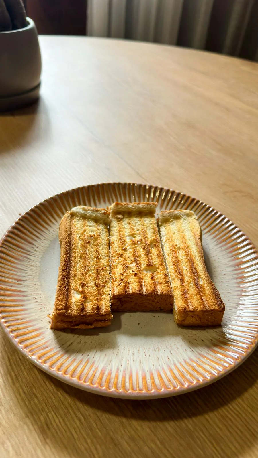 Meia torrada em pão de forma